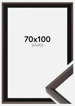 Ramme Globe Espresso 70x100 cm - Passepartout Sort 62x93 cm