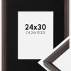 Ramme Globe Espresso 24x30 cm - Passepartout Sort 6x8 inches