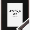 Ramme Globe Espresso 42x59,4 cm (A2) - Passepartout Sort 25x38 cm