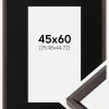 Ramme Globe Espresso 45x60 cm - Passepartout Sort 12x18 inches