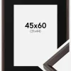 Ramme Globe Espresso 45x60 cm - Passepartout Sort 32x45 cm