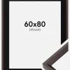 Ramme Globe Espresso 60x80 cm - Passepartout Sort 50x65 cm