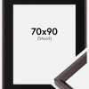 Ramme Globe Espresso 70x90 cm - Passepartout Sort 55x70 cm
