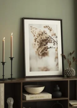 Ramme Globe Espresso 40x50 cm - Passepartout Hvid 12x16 inches