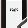 Ramme Globe Espresso 50x70 cm - Passepartout Sort 33x56 cm
