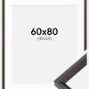 Ramme Globe Espresso 60x80 cm - Passepartout Hvid 50x60 cm
