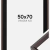 Ramme Globe Espresso 50x70 cm - Passepartout Sort 42x59,4 cm (A2)