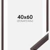 Ramme Globe Espresso 40x60 cm - Passepartout Hvid 32,9x48,3 cm (A3+)