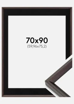 Ramme Globe Espresso 70x90 cm - Passepartout Sort 24x30 inches