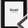Ramme Globe Espresso 50x60 cm - Passepartout Sort 15x20 inches