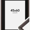 Ramme Globe Espresso 45x60 cm - Passepartout Sort 35x50 cm