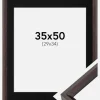 Ramme Globe Espresso 35x50 cm - Passepartout Sort 30x35 cm