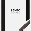 Ramme Globe Espresso 35x50 cm - Passepartout Sort 11x17 inches