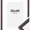 Ramme Globe Espresso 30x40 cm - Passepartout Hvid 20x30 cm