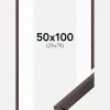 Ramme Globe Espresso 50x100 cm - Passepartout Hvid 30x80 cm