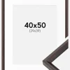 Ramme Globe Espresso 40x50 cm - Passepartout Hvid 30x40 cm