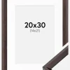 Ramme Globe Espresso 20x30 cm - Passepartout Hvid 15x22 cm