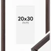 Ramme Globe Espresso 20x30 cm - Passepartout Hvid 10x20 cm