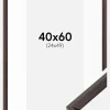 Ramme Globe Espresso 40x60 cm - Passepartout Hvid 25x50 cm