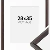 Ramme Globe Espresso 28x35 cm - Passepartout Hvid 8x10 inches
