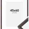 Ramme Globe Espresso 45x60 cm - Passepartout Hvid 30x45 cm