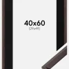 Ramme Globe Espresso 40x60 cm - Passepartout Sort 30x50 cm