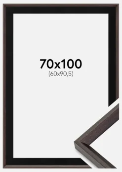 Ramme Globe Espresso 70x100 cm - Passepartout Sort 61x91,5 cm