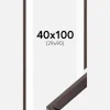 Ramme Globe Espresso 40x100 cm - Passepartout Hvid 30x91 cm