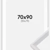 Ramme Globe Hvid 70x90 cm - Passepartout Hvid 60x80 cm