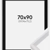 Ramme Globe Hvid 70x90 cm - Passepartout Sort 24x30 inches