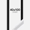 Ramme Globe Hvid 40x100 cm - Passepartout Sort 30x90 cm