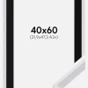 Ramme Globe Hvid 40x60 cm - Passepartout Sort 32,9x48,3 cm (A3+)
