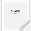 Ramme Globe Hvid 60x80 cm - Passepartout Hvid 50x60 cm