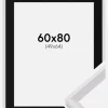 Ramme Globe Hvid 60x80 cm - Passepartout Sort 50x65 cm
