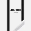 Ramme Globe Hvid 40x100 cm - Passepartout Sort 30x91 cm