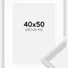 Ramme Globe Hvid 40x50 cm - Passepartout Hvid 29,7x42 cm (A3)