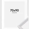 Ramme Globe Hvid 70x90 cm - Passepartout Hvid 55x70 cm