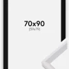 Ramme Globe Hvid 70x90 cm - Passepartout Sort 60x80 cm