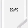 Ramme Globe Hvid 50x70 cm - Passepartout Hvid 42x59,4 cm (A2)