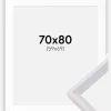 Ramme Globe Hvid 70x70 cm - Passepartout Hvid 60x70 cm