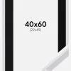 Ramme Globe Hvid 40x60 cm - Passepartout Sort 30x50 cm