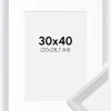 Ramme Globe Hvid 30x40 cm - Passepartout Hvid 21x29,7 cm (A4)