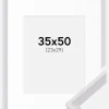 Ramme Globe Hvid 35x50 cm - Passepartout Hvid 24x30 cm