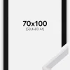 Ramme Globe Hvid 70x100 cm - Passepartout Sort 59,4x84 cm (A1)