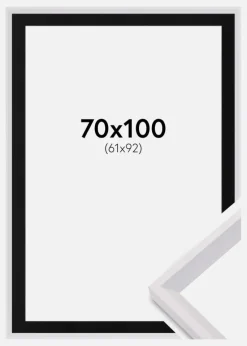 Ramme Globe Hvid 70x100 cm - Passepartout Sort 62x93 cm