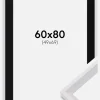Ramme Globe Hvid 60x80 cm - Passepartout Sort 50x70 cm