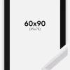 Ramme Globe Hvid 60x90 cm - Passepartout Sort 50x75 cm