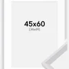Ramme Globe Hvid 45x60 cm - Passepartout Hvid 35x50 cm