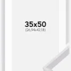 Ramme Globe Hvid 35x50 cm - Passepartout Hvid 11x17 inches