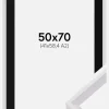 Ramme Globe Hvid 50x70 cm - Passepartout Sort 42x59,4 cm (A2)